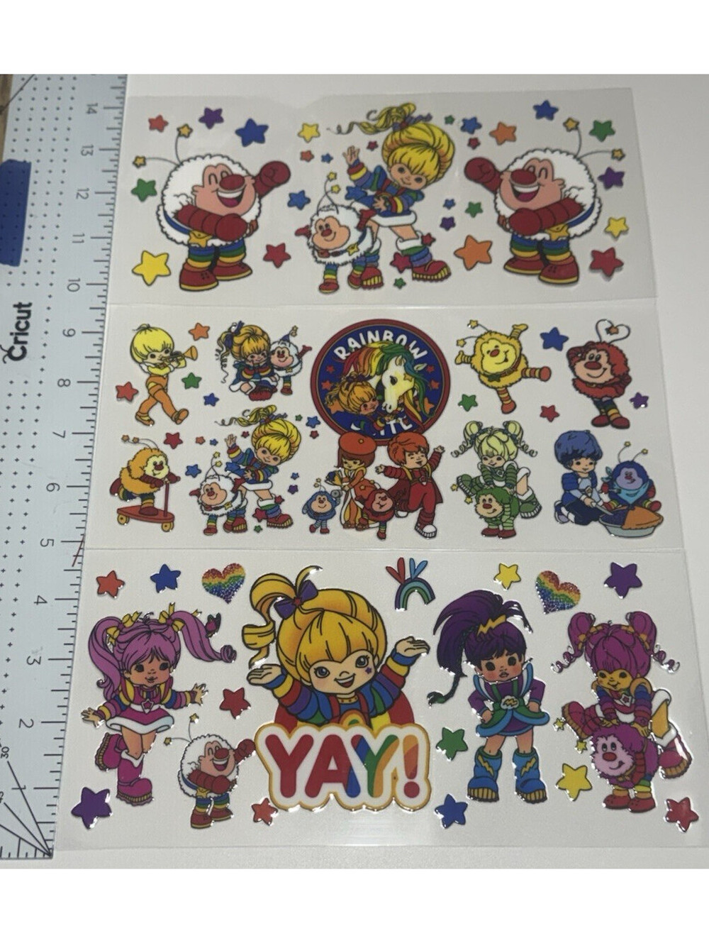 3 Cup Wraps Rainbow Brite UV DTF Assorted Set NEW for 16 oz Cups
